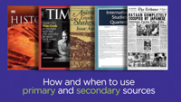 Primary and Secondary Sources video thumbnail
